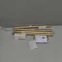 12-20 inch Short Adjustable Warm Gold Curtain Rods,1 inch Diameter Heavy Duty Side Curtain Rod Set with Aluminum Finals for Windows, Door, Drapery