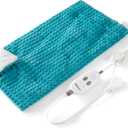 Bedsure Back Heating Pad for Neck and Shoulders, Weighted Heated Pad with Vibration, FSA Eligible Items, Birthday Gifts for Women Men Mom Men, Auto Shut Off, 5lbs 12" x 24", Teal
