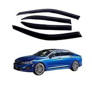 IMMORTAL GROUP Window Visor Compatible with Kia K5 Optima 2021-2024, Rain Guard Tape-On Extra Durable Sun Wind Air Side Vent Window Deflector, 2021 2022 2023 2024