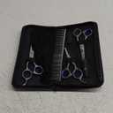 Gimars Titanium Coated Professional 6 in 1 4CR Stainless Steel Dog Grooming Scissors with Safety Round Tip, Heavy Duty Pet Grooming Scissor for Dogs, Cats and Other Animals