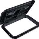 smartmarine Marine Deck Access Hatch 17.3“×12.4 Black Rectangle Boat Hatch & Lid, Boat Deck Hatch Lids