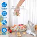 Yaomiao 6 Gallon Glass Jar with Lid Large Cookie Jar Big Opening Airtight Food Storage Canister Canning Pot for Flour Sugar Dog Treat Pasta Candy Glass Containers with Lids for Kitchen