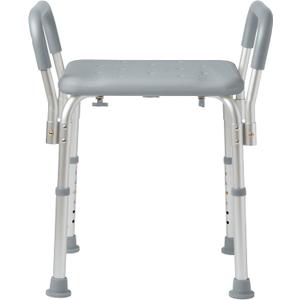 Medline Backless Shower Chair with Arms - 350 lb. Capacity, Bench, Stool, Seat for Elderly, Seniors Independent Adult and Disabled Adults