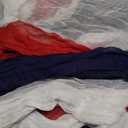 4th of July Cheesecloth Table Runner, Vintage Red White and Blue Table Runner for Memorial Day Labor Day Independence Day Veterans Day Patriotic Party Decoration for Dining Room Indoor Outdoor 118Inch (120X35Inch)