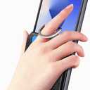 Wallet Case for Samsung Galaxy Z Flip 7 with 3 Card Slots Holder and Ring, Luxury PU Leather Kickstand Shockproof Protective Cover for Galaxy Z Flip7 LZQB Black