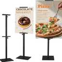 HUAZI 3PACK Poster Stand with Heavy Duty Base Sign Stand Holder Floor Freestanding Poster Board Stand Adjustable Height Up to 75inches, Black