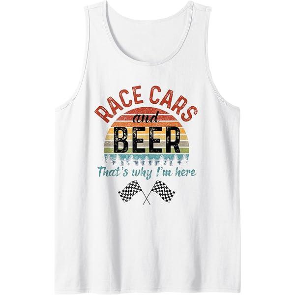 Racetrack Sprint Car Racer Race Track Merry Christmas Racing Tank Top , L