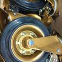 WBD WEIBIDA 8 In Heavy Duty Plate Casters Set of 4, 3200 Lbs Industrial Rubber Wheels for Cart Furniture and Workbench,Outdoor Castors Dual Locking Replacement (4 Brakes, Free Spanner)