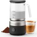 5-in-1 Split Glasscup Electric Milk Frother, 14oz One-Touch Foam Maker & Steamer for Latte/Cappuccino/Hot Chocolate, 600W Automatic Milk Warmer & Cold Froth, Dishwasher-Safe Glasscup BPA Free