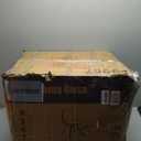 FurnitureR Set of 4 Swivel Suede Dining Chairs, Armless Mid-Back Upholstered Side Chairs with Padded Seat and Metal Legs, Comfortable Fabric Chair for Dining Room, Kitchen, Caf, Restaurant  Brown