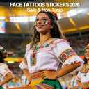 2 x AICase for Panini World Cup 2026 10 Stickers Flag Tattoos Merchandise USA Canada Mexico Soccer Football Temporary Tattoos for Kids, Adult,Teens-World Cup Match Support Supplies,Soccer Game Day Gifts_3, (Mix )