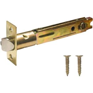 5" Backset Entry Door Latch, 3.03" Square Interface, Non-Handed, Polished Brass