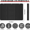 Suclain Stove Top Cover for Electric Stove 28" x 20" Foldable Glass Cooktop Protector Black Flat Silicone Mat Induction Ceramic Cooktop Oven Top Cover Dish Drying Mat for Christmas gifts