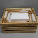 Wooden Crates for Display 6 Pack Large Rustic Nesting Wooden Basket with Handle, Decorative Farmhouse Wood Crate for Storage and Container, 6 Size Wood Basket Decor Boxes