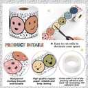 2 x Tenceur 120ft Smile Face Bulletin Board Borders Smile Faces Classroom Decor Die Cut Trim Border for Back to School Classroom Chalkboard Decoration (Boho Happy Face,Colorful 4)