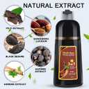 cosmpro Brown Hair Dye Shampoo for Gray Hair Coverage Hair Color Shampoo Herbal Hair Dye Shampoo 3 in 1 for Men and Women, Instant Color Shampoo Hair Shampoo Champu Con Tinte Para Canas (Brown)