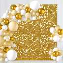 Gold Backdrop Shimmer Wall Panels 6ftx4ft Sequin Birthday Party Backdrop Decor for Bridal Shower Bachelorette Party Supplies