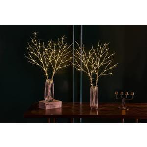 Fudios Lighted Branches with Timer Battery Operated 30IN Tall Birch Twig Lights for Vase 100 LED Outdoor and Indoor Holiday Winter Decor 2Set