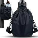 StellarPulse Magnetic Gym Bag | Magnetic Gym Water Bottle Bag 64oz | 4 Built-in Magnets Water Bottle Holder for Gym | with Adjustable Shoulder Strap for Sports Travel Workout