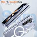 Magnetic for Samsung Galaxy Z Fold 5 Case,Built-in Magnetic Ring&Wireless Charging Compatible,Shock-Absorbing case Cover for Z Fold 5 [Clear] MUS-CXDZ-07-10