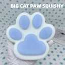 Big Cat Paw Squishy 5.5 Inch Large Size Squishies Squeeze Toys Pinch Family Squishy Cute Soft Silicone Giant Cats Paw Tangcii Fidget Stress Relief Sensory Toys Gifts for Adults Women (Blue+White)