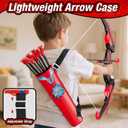 HYES Bow and Arrow for Kids, LED Light Up Archery Set with 12 Suction Cup Arrows, 1 Hanging Target, 3 Score Targets & 1 Quiver, Indoor Outdoor Sport Gifts for Boys Girls Ages 4-12, Black