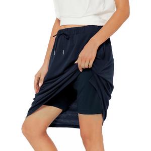 Zando Tennis Skirts for Women with Pockets Athletic Knee Length Golf Casual Skorts Shorts Sports Drawstring Waist Skirt (X-Large, Navy) Zando Tennis Skirts for Women with Pockets Athletic Knee Length Golf Casual Skorts Shorts Sports Drawstring Waist Skirt (X-Large, Navy)