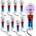 10 Pcs Light Up Ball Wand Flashing LED Ball Wand Spinning Light Magic Wand Toy for Kids Toddlers Colorful Classroom Prizes Party Favor Birthday Gift