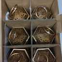 LLQ 8Pcs Mini Lantern with LED Tealight, Vintage Brown Lanterns Decorative, Hanging Candle Lanterns for Halloween Christmas Wedding Table Centerpiece Indian Decor, Garden Fairy Party Decorations (Brushed Bronze)