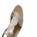 TSANGWAI Women's Slide Wedge Sandal Open Toe Gladiator Sandals for Women Summer Roman High Heel Zipper Back Platform Strappy gold-41