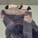 Luxury Printed Bodycon Maxi Dress Long Sleeve Mesh Ruched Elegant Cocktail Purple Navy (Large)