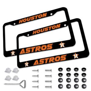 2Pcs Matte Black License Plate Frame for Cubs,2 Holes Aluminum Car Licenses Plate Covers Holders with Screw Caps