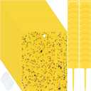 Qualirey 200 Pcs Yellow 6 x 8 Inch Sticky Traps for Gnats Dual Sided Fruit Fly Sticky Traps for Indoor and Outdoor Plant with Twist Ties and Plastic Holders for Fungus Gnats, Bug, Flying Insect