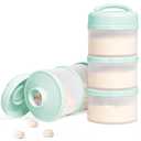 Termichy Stackable Formula Dispenser Portable Milk Powder Container, 2 Pack, Light Green