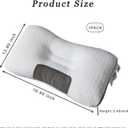 Super Soft Knitted Fabric Cervical Pillow, Ergonomic Contoured Design for Comfort Support & Pressure Relief (Ideal for Side, Back & Stomach Sleepers)