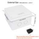 LeMotech Junction Box, Electrical Box IP65 Water Resistant Dustproof ABS Plastic Project Enclosure for Electronics White 5.9X 5.9X 3.9 inch