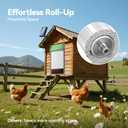 Automatic Chicken Coop Door Solar Powered, with Timer & Light Sensor, Anti-Pinch and Weather Proof, 4 Modes Aluminum Alloy Poultry Door for Chickens, Remote Control