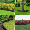 10 Inch Metal Landscape Edging, 40" L x 10" H Garden Edging - Bendable Metal Edging with 6 Clips Edging for Landacaping Lawn Yard (20Ft Total, Black)