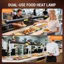 36-Inch Food Heat Lamp, 1000W Commercial Food Warmer Strip Heater