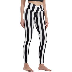 sissycos Women's Christmas Halloween Crossover Leggings High Waisted Buttery Soft Printed Tights 27", Size S