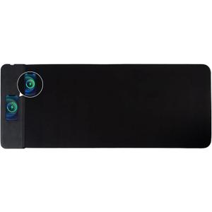 15W Large Gaming Mouse Pad with Superior Micro-Weave Cloth, Extended Desk Mousepad with Stitched Edges, Non-Slip Base, Water Resist Keyboard Pad for Gamer, Office & Home, 30 x 12 in, Black