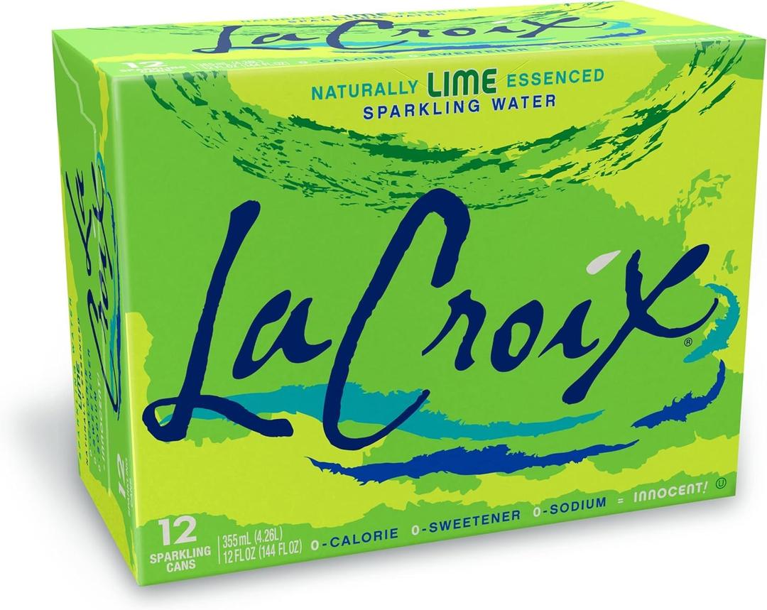 LaCroix, Sparkling Water, Lime, 12 oz, (pack of 12), BB 12-15-26