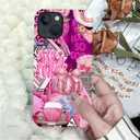 Case Compatible with iPhone 15 Plus,Pink Decorations-Dolphin Car Hybrid 2-Layer Hard Shell+Silicone Double Protective Scratch-Resistant Shockproof Case for iPhone 15 Plus