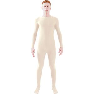 Ensnovo Adult Spandex One Piece Unitard Full Body Suit Costume (Nude) 
XL