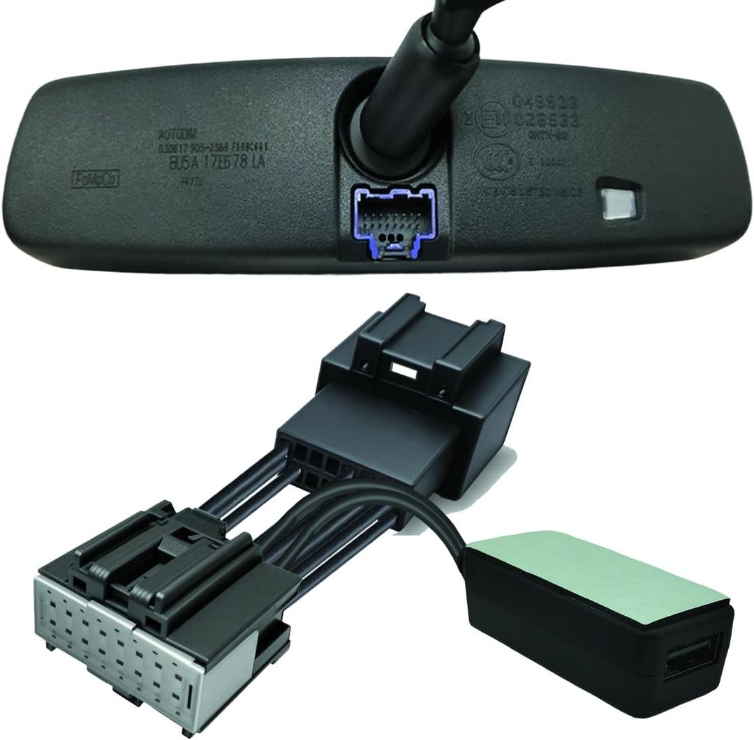 Dash cam Power Adapter for Ford F150 2011-2024 Bronco 2021+,Explorer 2011-2019,Mustang 2013-2021 and More Select Models,16pin with auto dimming,USB Power 5V 4A,Plug and Play