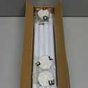 Shower Curtain Rod 31-63 Inch,0.87"Diameter Adjustable Spring Tension Curtain Rods No Drill,Ivory White Shower Tension Rod for Bathroom,Room Divider,Window,Anti-Rust Non-Slip 2-Pack