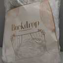 White Tulle Backdrop Curtain with Lights String for Parites 108ft Sheer Backdrop Curtains White Curtain Backdrop for Wedding Baby Shower Birthday Party Photo Shoot Decorations(2 Panels 10ft8ft)