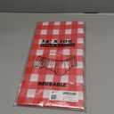Childom 3 Pack Red and White Checkered Tablecloths 54"x108" Valentines Day Tablecloths for Rectangle,Disposable Plastic Table Cover for Wedding,Home,Birthday,Picnic,Buffet,Pizza Party,Racing Car Decor
