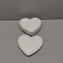 DELLING Heart Shaped Dessert Salad Plates- 6 Pack, 7.3 Inch Ceramic White Dinner Plates, Heart Dishes for Dessert, Appetizer, Steak, Snacks, Microwave & Oven Safe, Thanksgiving & Christmas Day Gifts