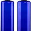 16 oz Refillable Plastic Squeeze Bottles for Shampoo, Body WashRose Hydrosol Water, Face Toner,Lotion, Hand Soap Cleaning, Plants, Conditioner Blue Leak-Proof (2 Pack)